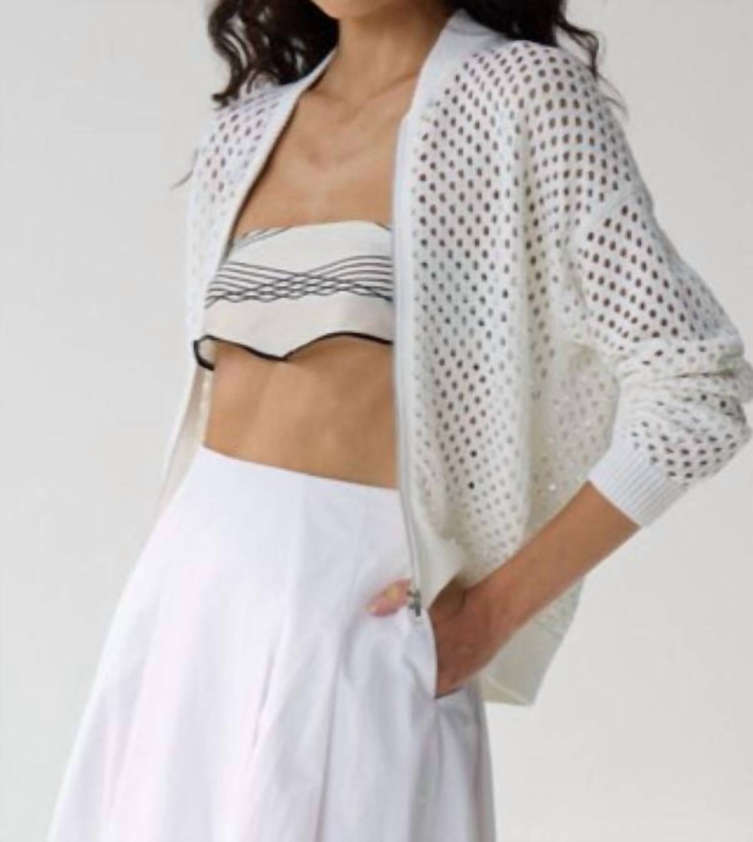 Autumn Cashmere - Mesh Bomber Jacket