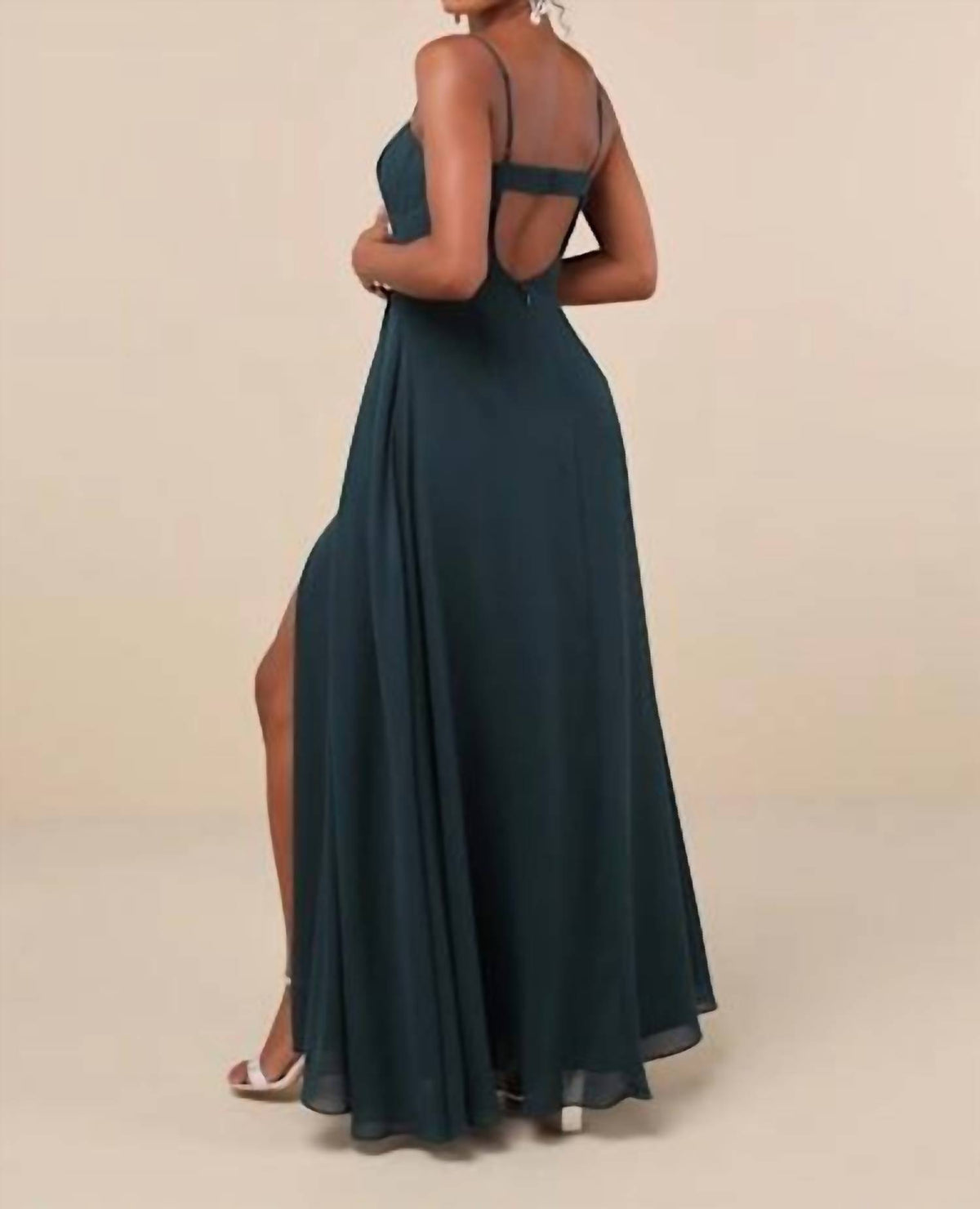 Lulus - Stunning Grace Cutout A-line Maxi Dress