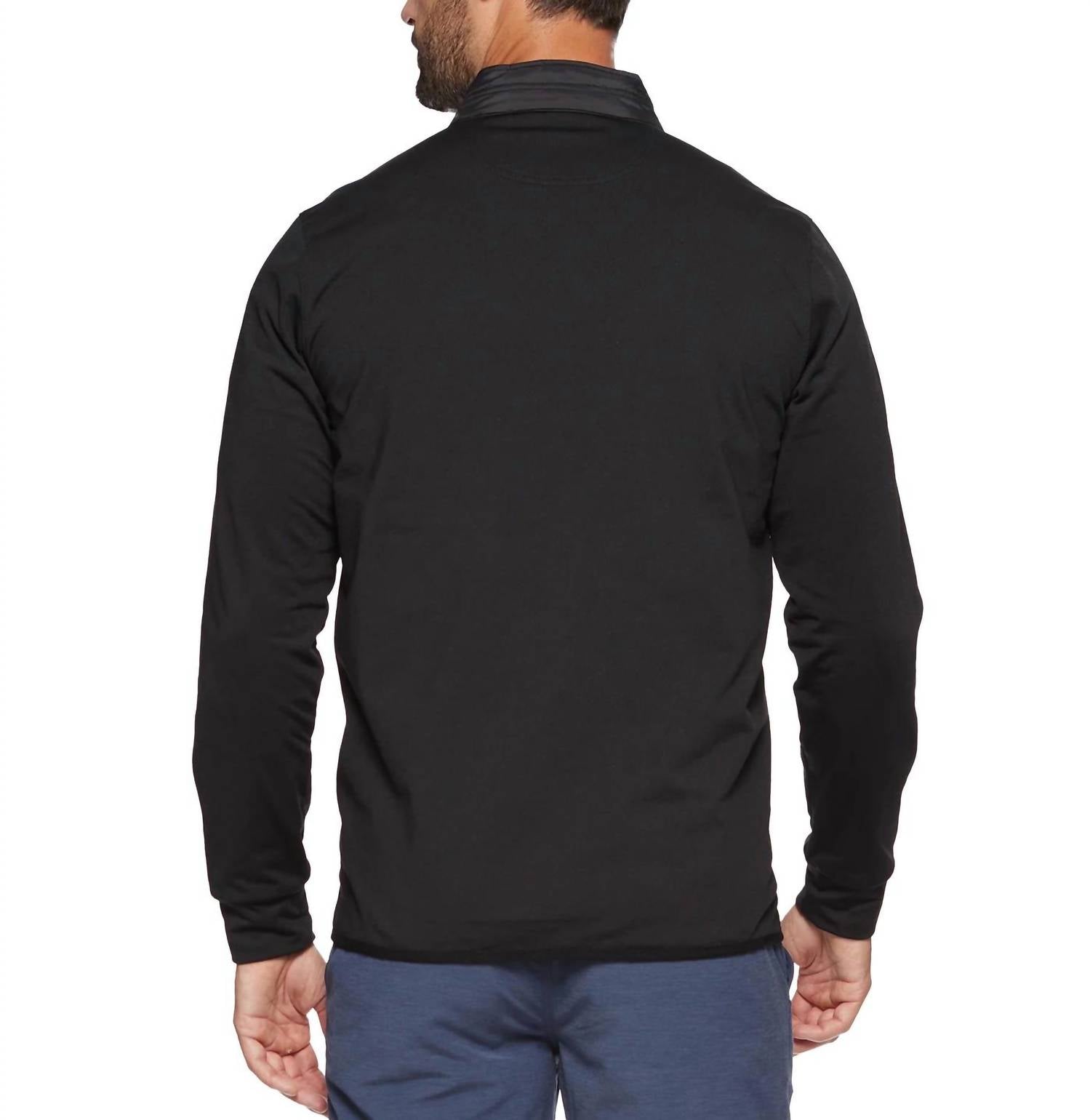 Flags & Anthem Worthington Performance Puffer Jacket in black - men's jacket - detail view