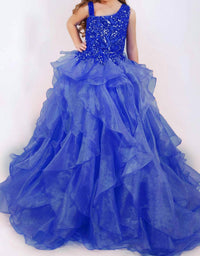 Ava Presley - Girls Fitted Bodice And Layered Skirt Gown