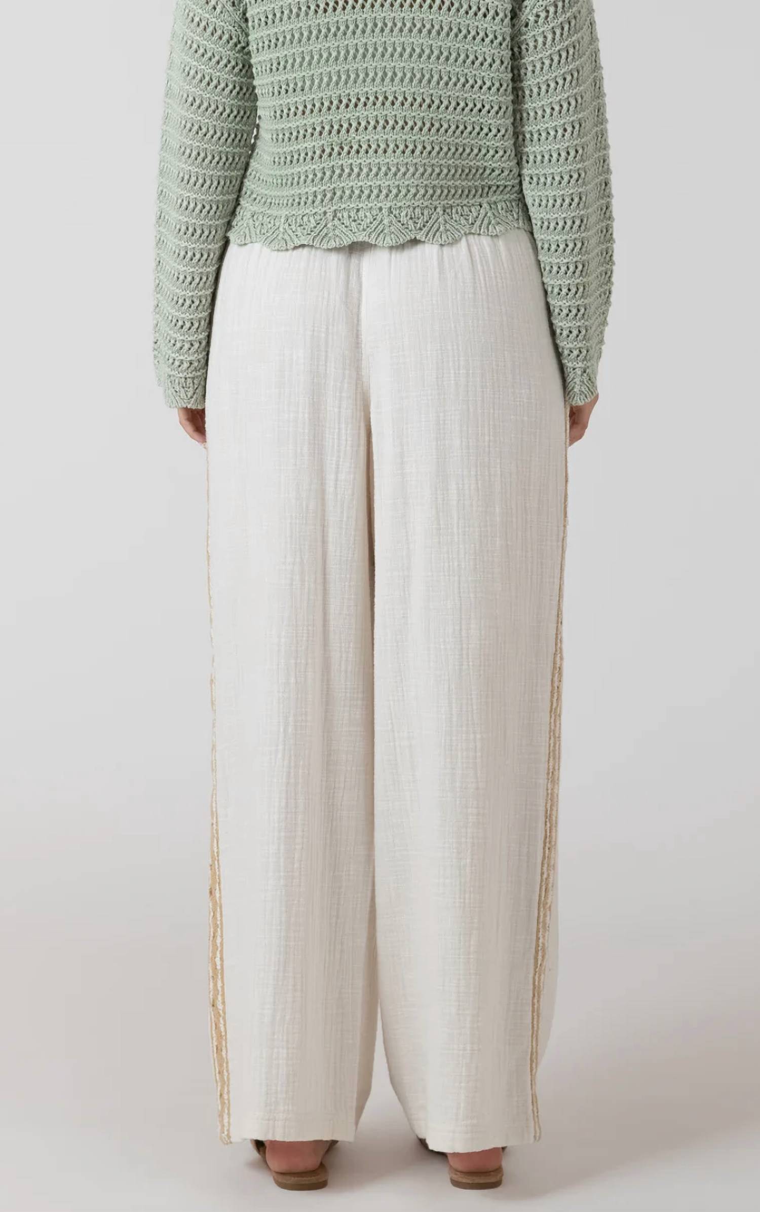 Dex - Crochet Trim Wide Leg Pant