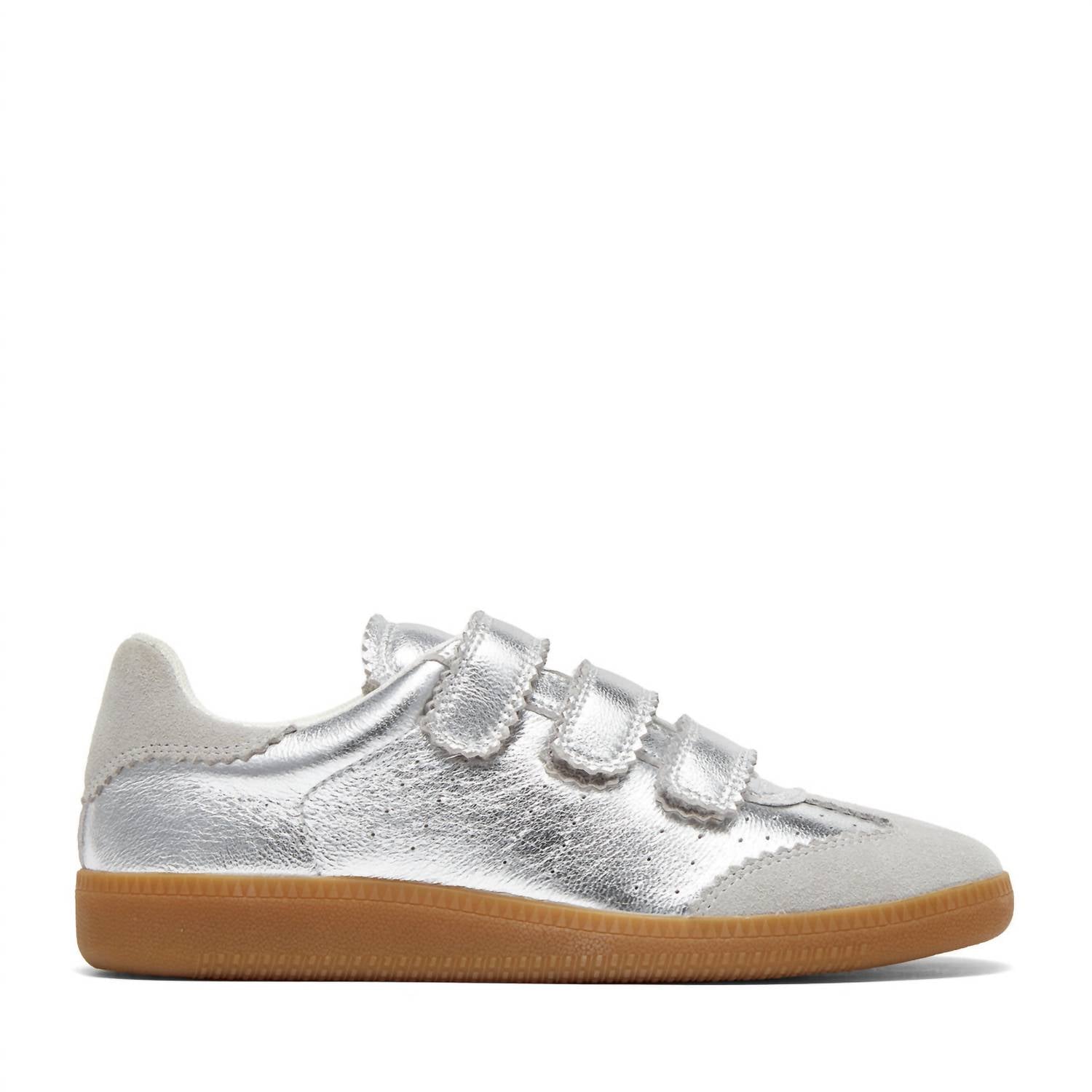SILENT D Women's Seena Sneaker Shoe in silver - women's sneaker - detail view