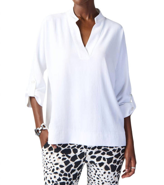 Joseph Ribkoff - V-NECK PULLOVER TOP