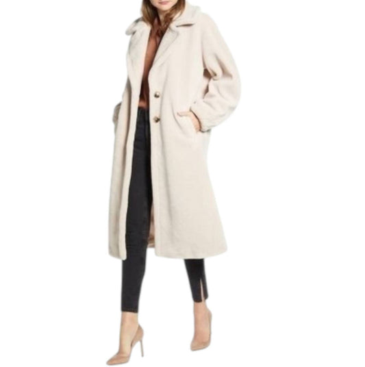 Something Navy - Faux Shearling Coat