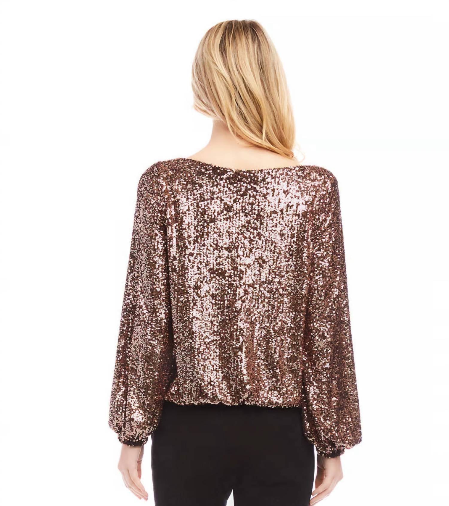 Karen Kane - Sequin Boatneck Top