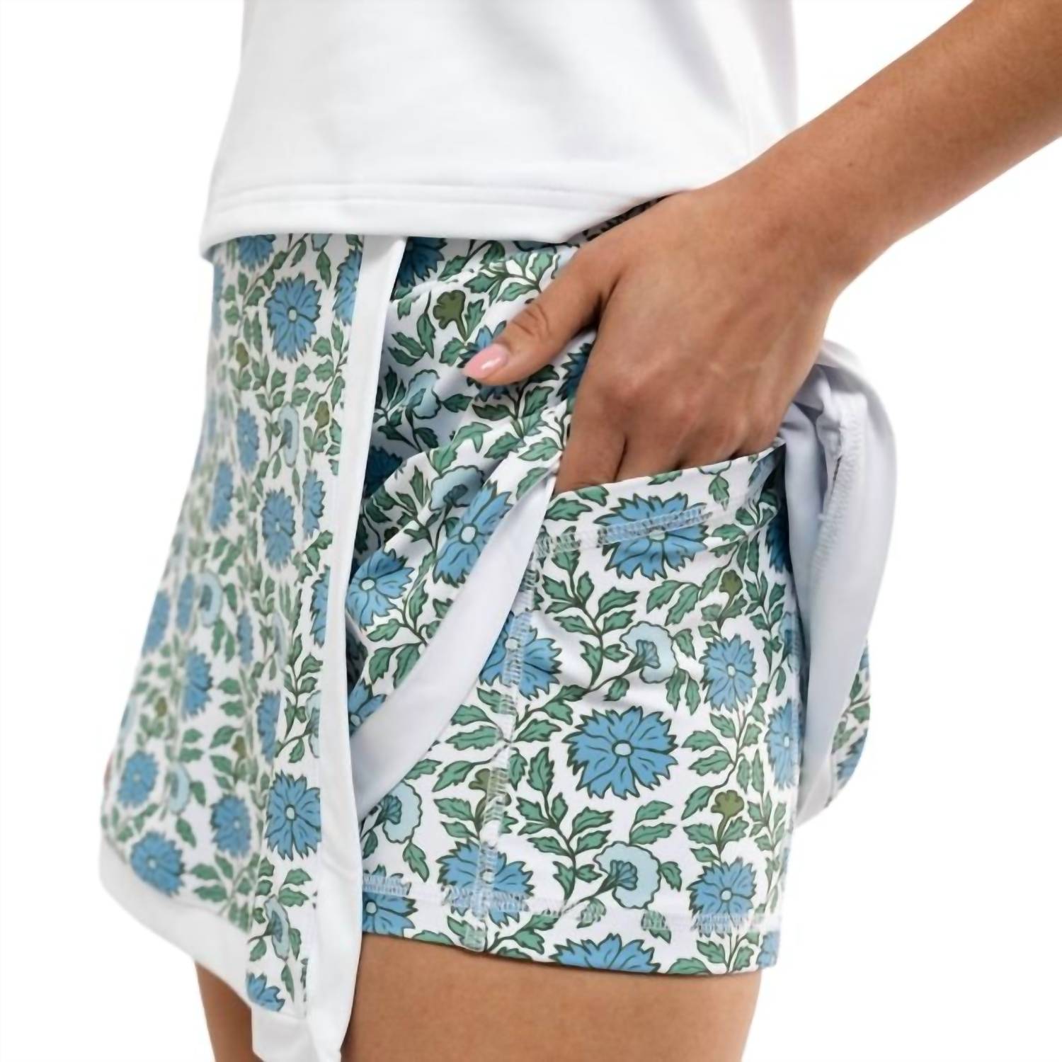 SMITH & QUINN Birdie Skort in sea salt floral - women's shorts - view 4