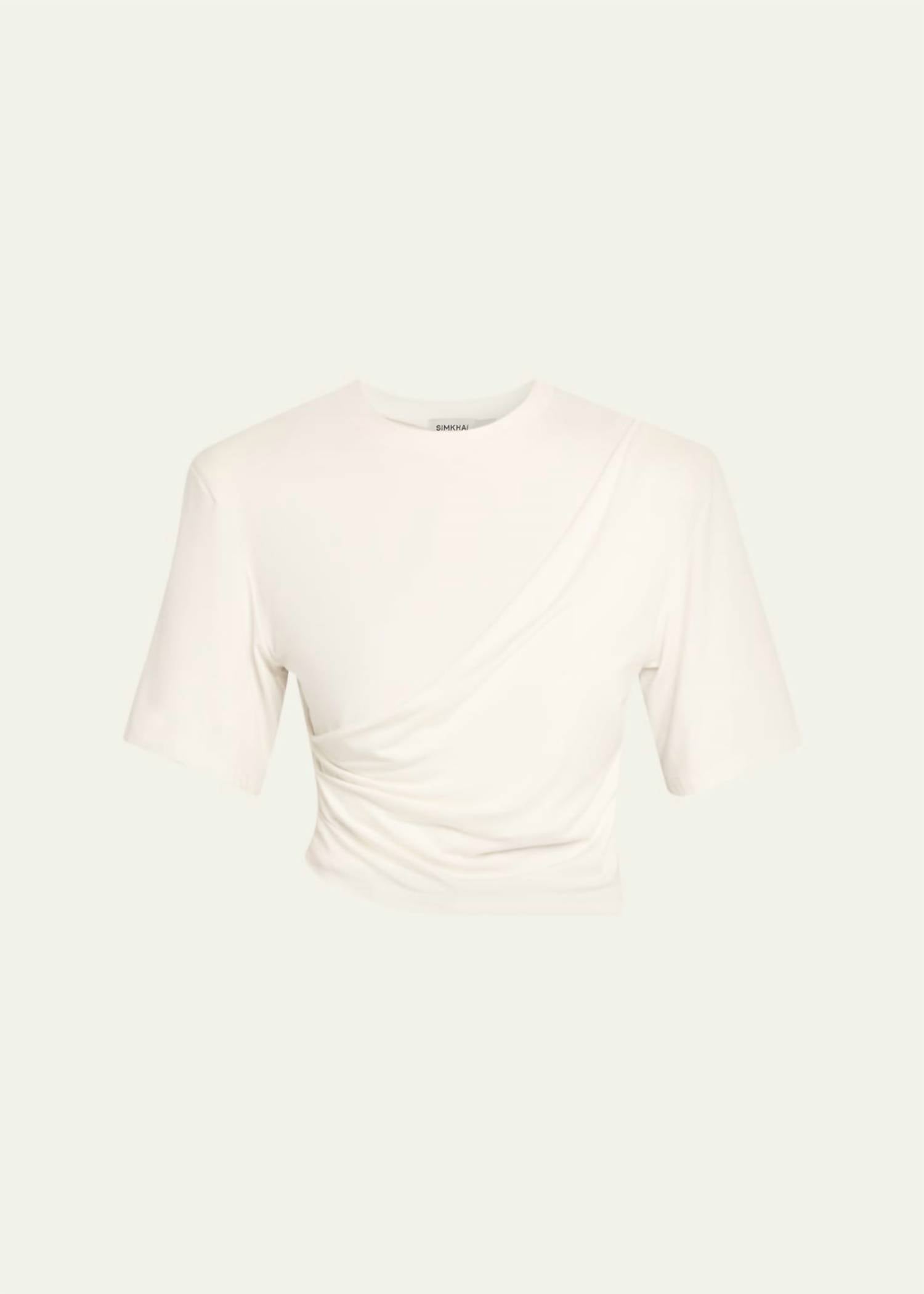 Simkhai - Rowley Gathered Short Sleeve T Shirt