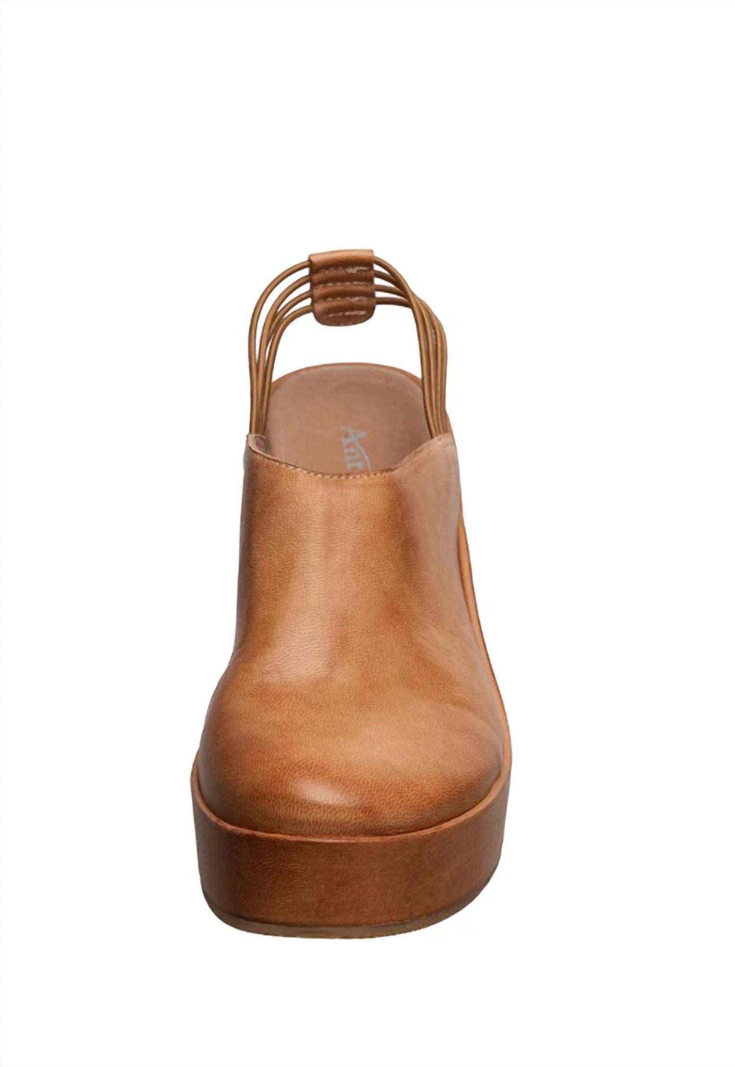 Antelope Women's Brooks Leather Mules in brown - women's shoe - alternate view