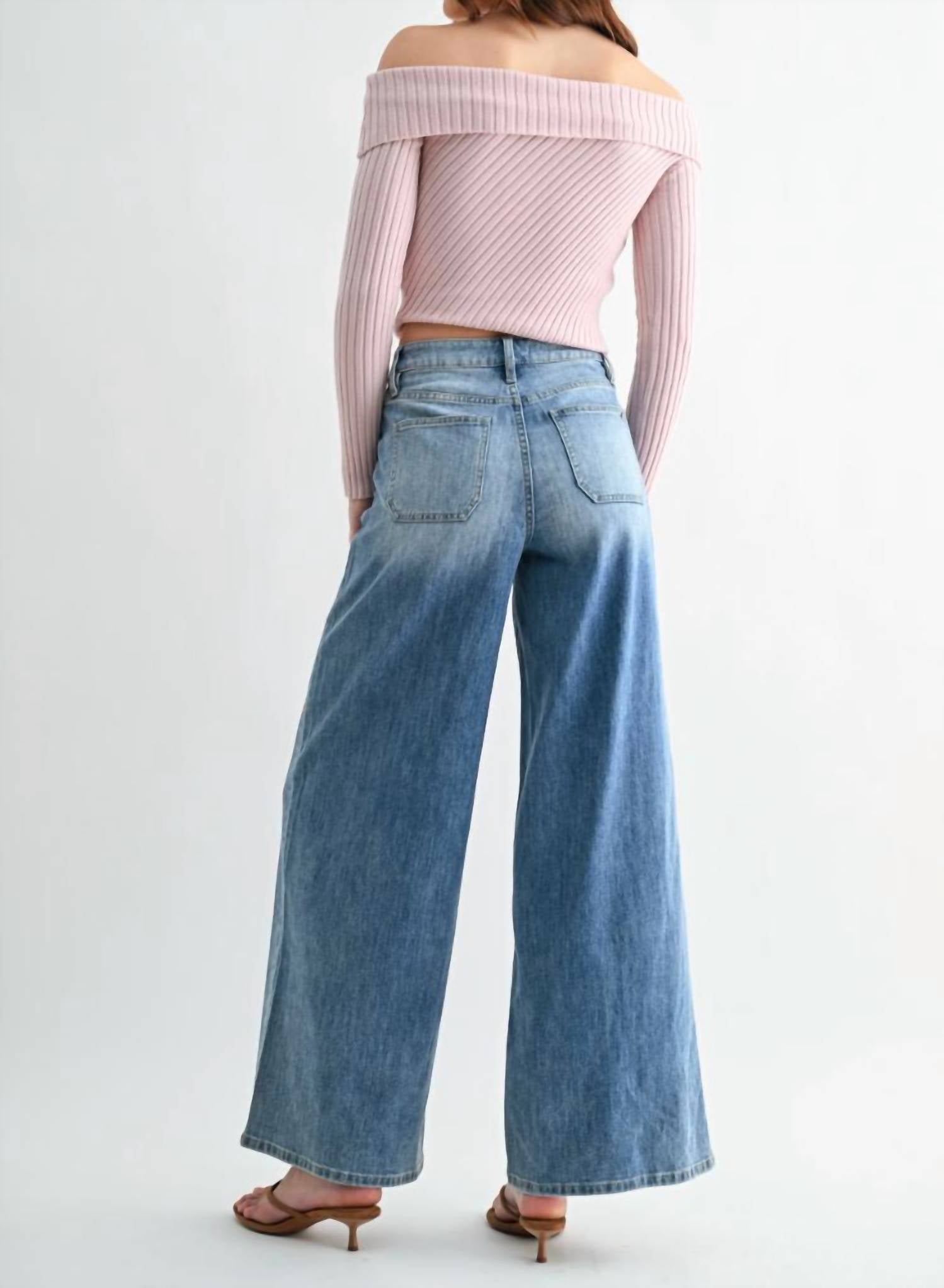 Mica Denim - High Rise Wide Leg Jeans