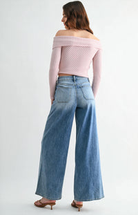 Mica Denim - High Rise Wide Leg Jeans