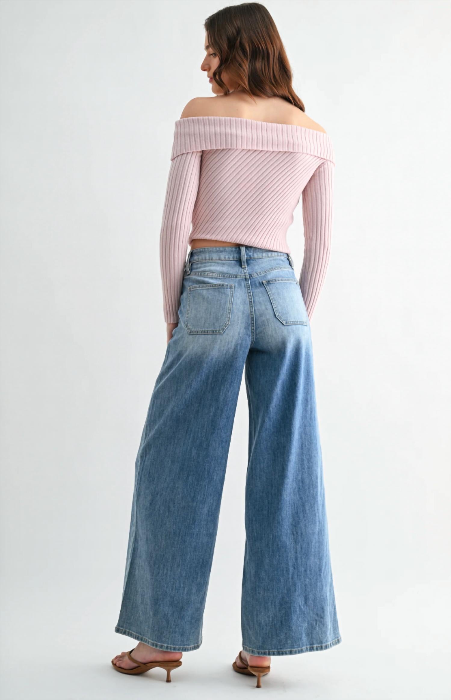 Mica Denim - High Rise Wide Leg Jeans