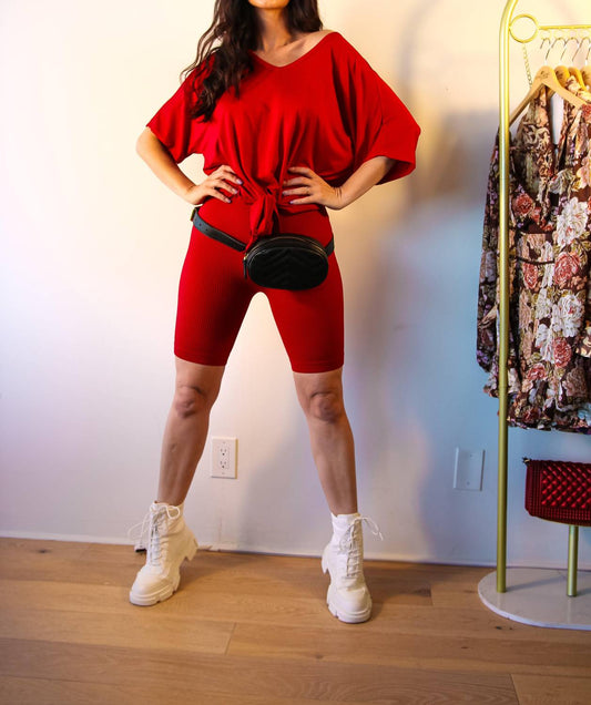 Little Secret Of Mine - Ribbed Shorts Set