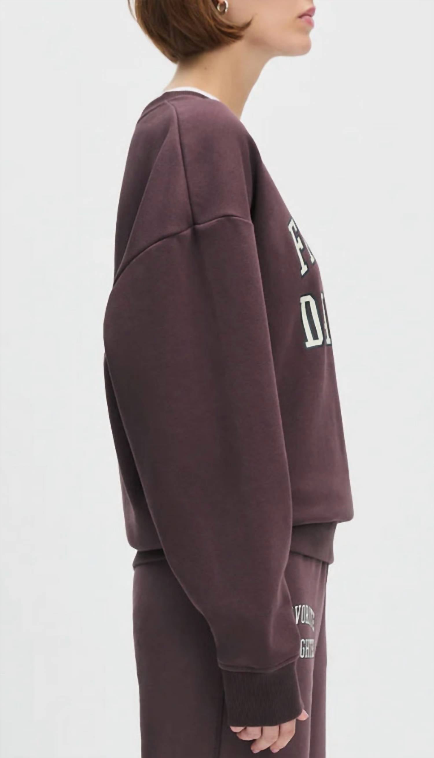 Favorite Daughter Collegiate Sweatshirt in burgandy - women's top - view 4