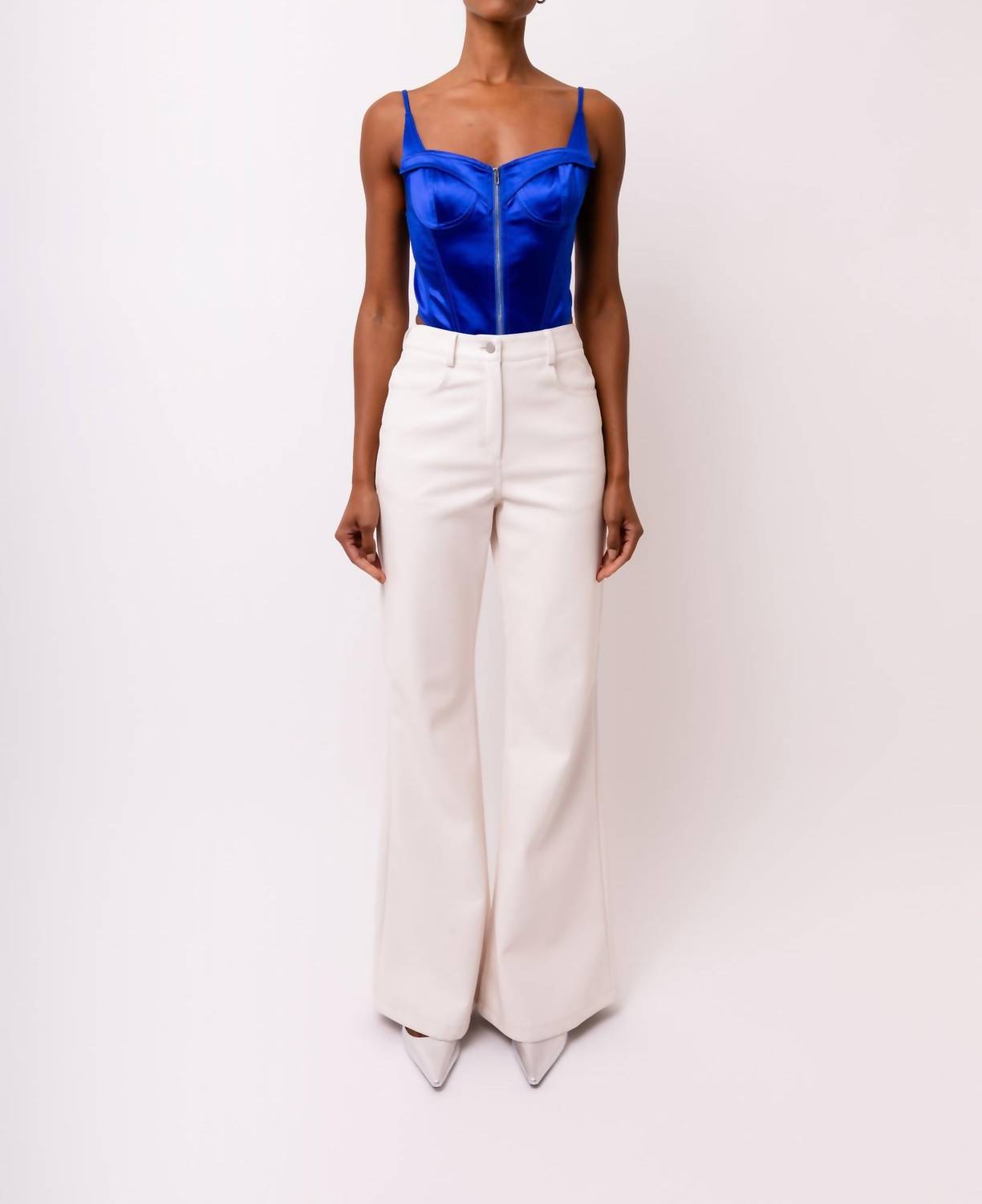 Amylynn - Faux Leather Flared Wide Leg Matte Pants