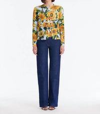Oscar De La Renta - Sunflower Printed Cardigan