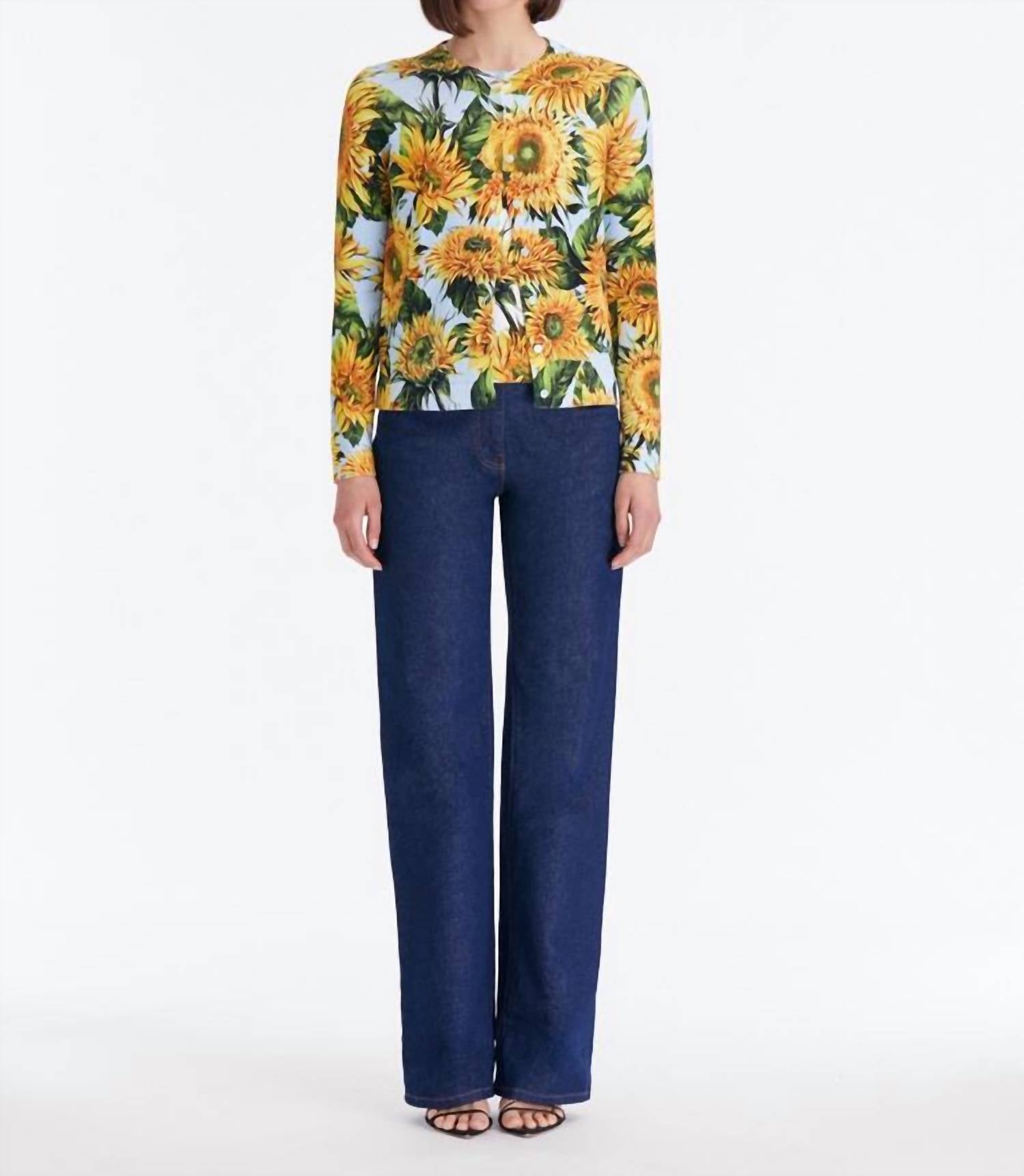 Oscar De La Renta - Sunflower Printed Cardigan