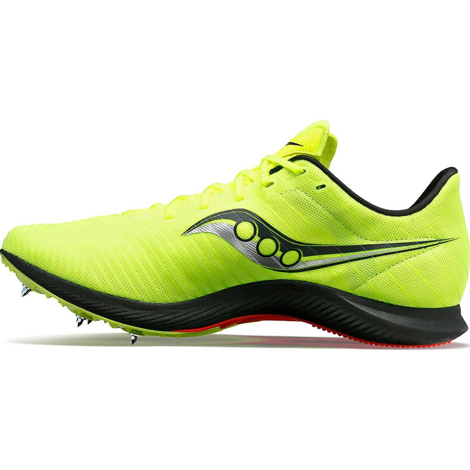 SAUCONY Women's Velocity Mp Track Spike Shoes in citron black - women's shoe - alternate view