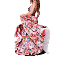 Tarik Ediz - Strapless Floral Ballgown
