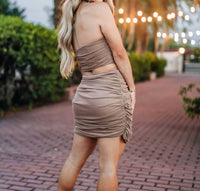 Mable - Haley Mesh Ruched Crop Top