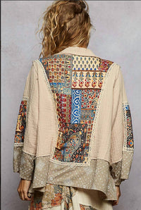 Pol - Boho Collared Open Cardigan