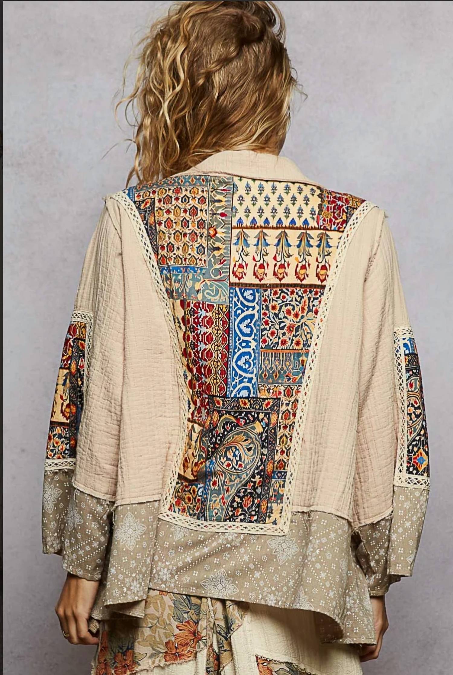 Pol - Boho Collared Open Cardigan