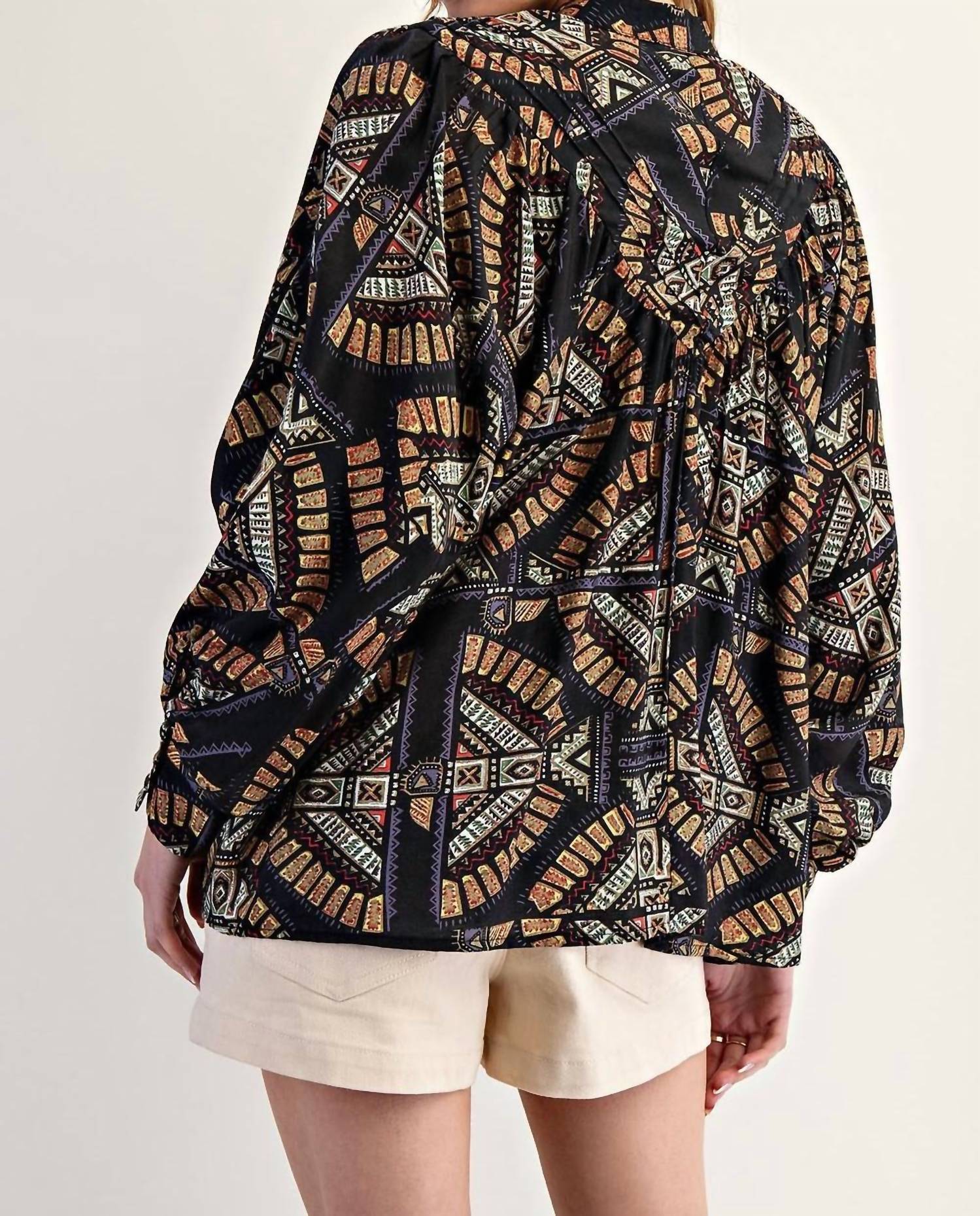 Ee:Some - Geometric Printed Blouse