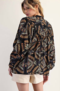 Ee:Some - Geometric Printed Blouse