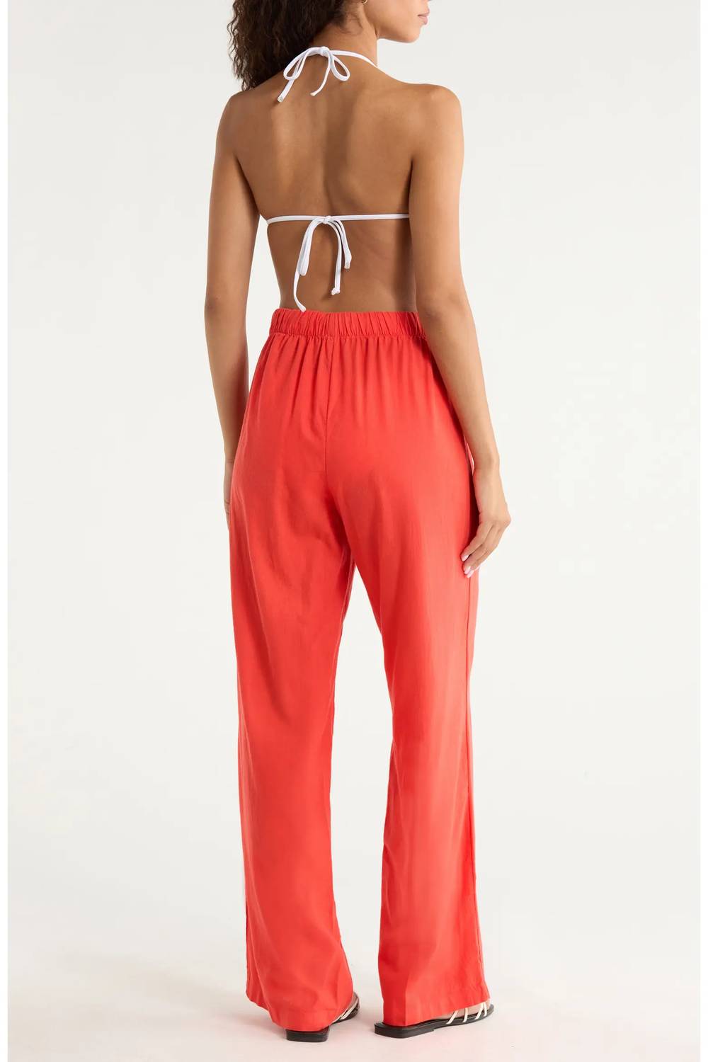Elan - Drawstring Wide Leg Cover-up Pants
