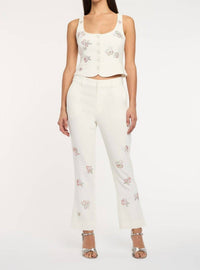 Cinq A Sept - Blooming Linework Cropped Kerry Pants