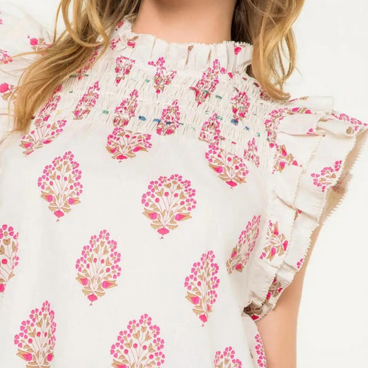 Thml - Flutter Sleeve Floral Top