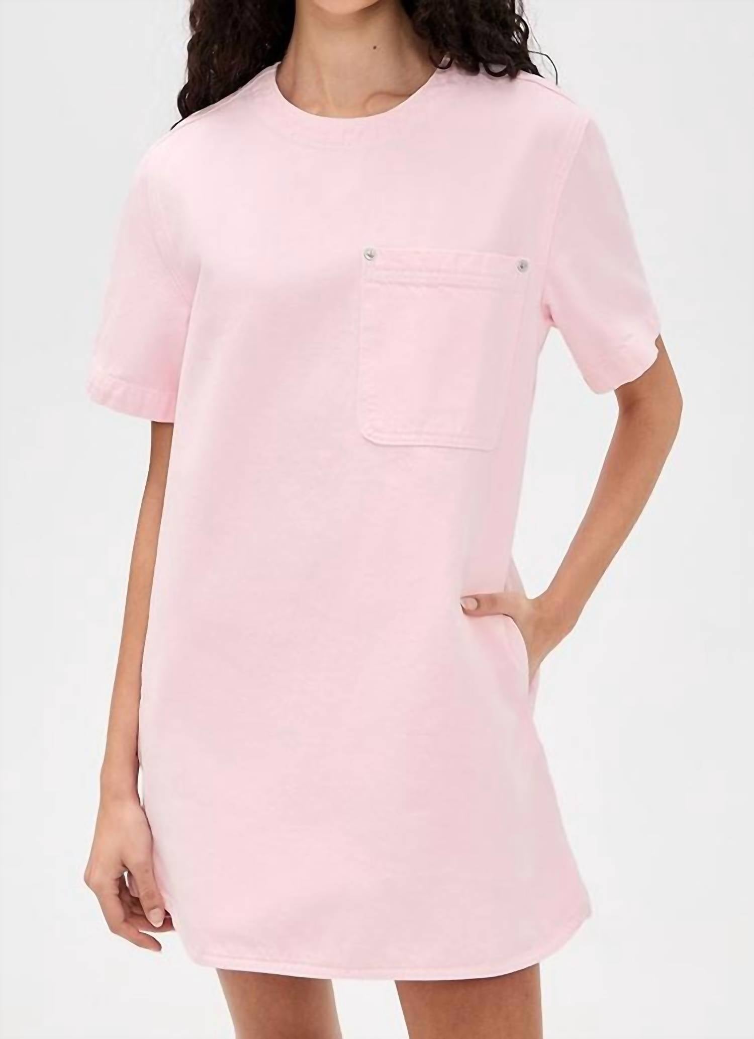 PISTOLA Remi Classic T-shirt Dress in blush - women's dress