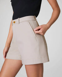 Spanx Spanxsupersmooth™ Stretch Twill Short in bone - women's shorts - alternate view
