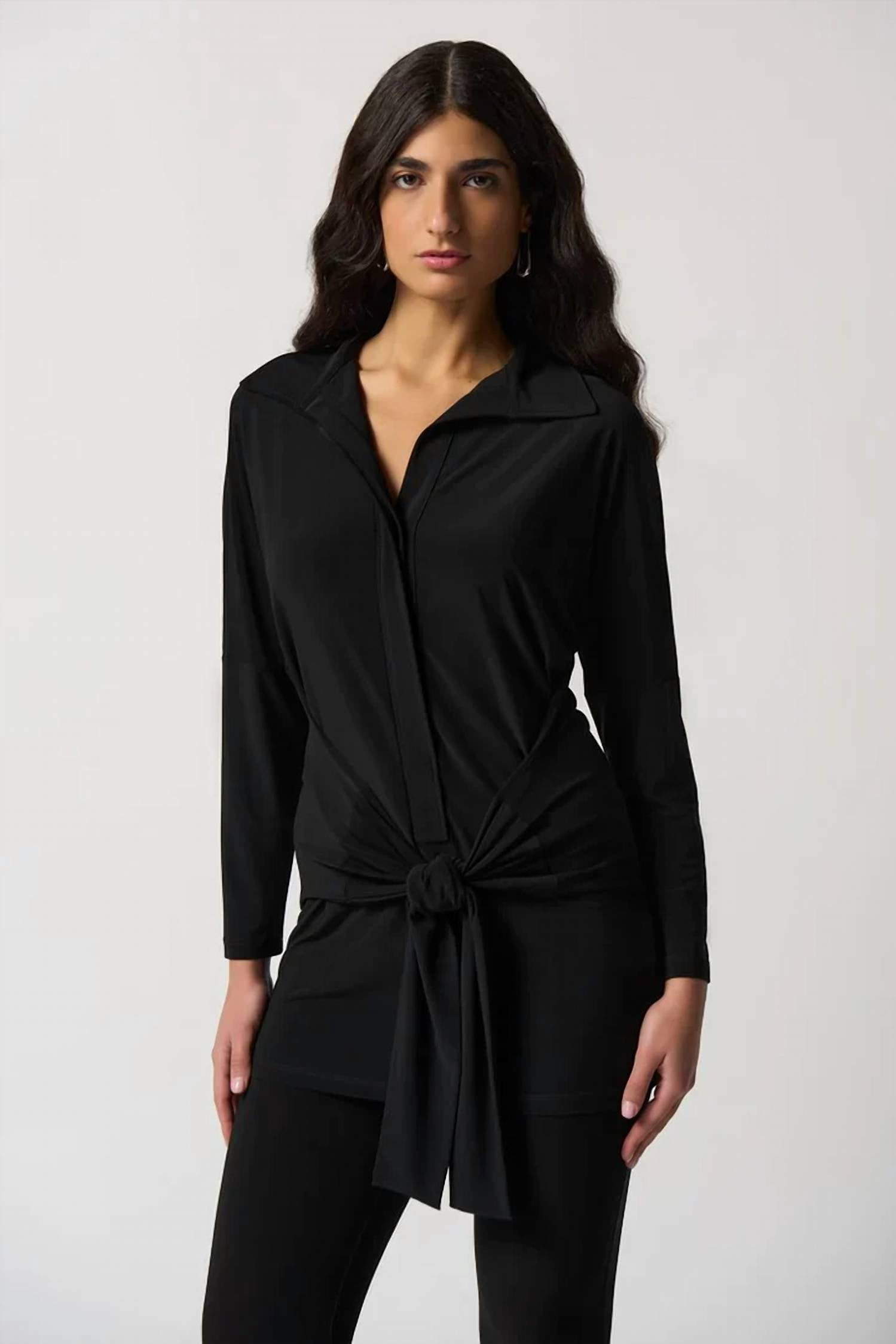 Joseph Ribkoff - Skyler Silky Knit Tie Front Tunic