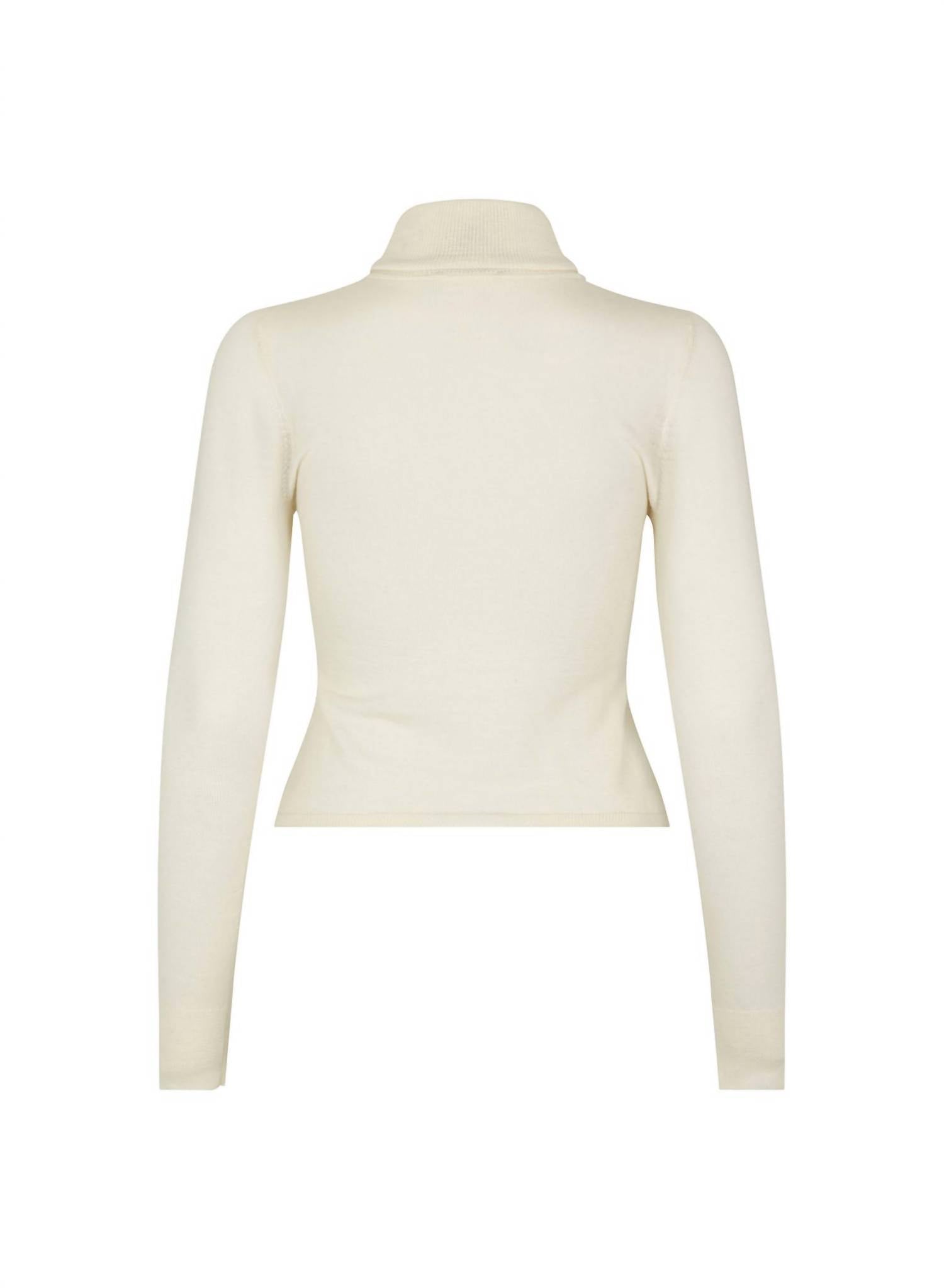 The Garment Bergen Turtleneck Blouse in cream - women's blouse - view 6