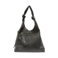 Joy Susan Women's Addie Knot Handle Hobo Bag in brown - women's bag - detail view