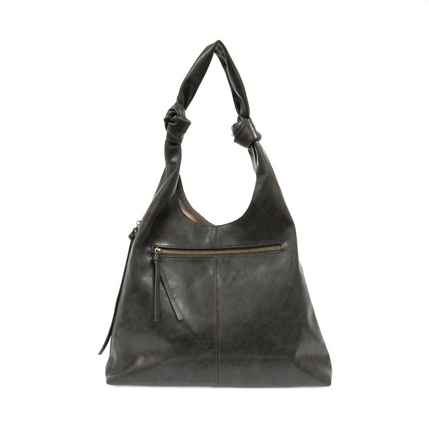 Joy Susan Women's Addie Knot Handle Hobo Bag in brown - women's bag - detail view