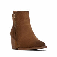 Xti - Women's Block Heel Suede Ankle Booties