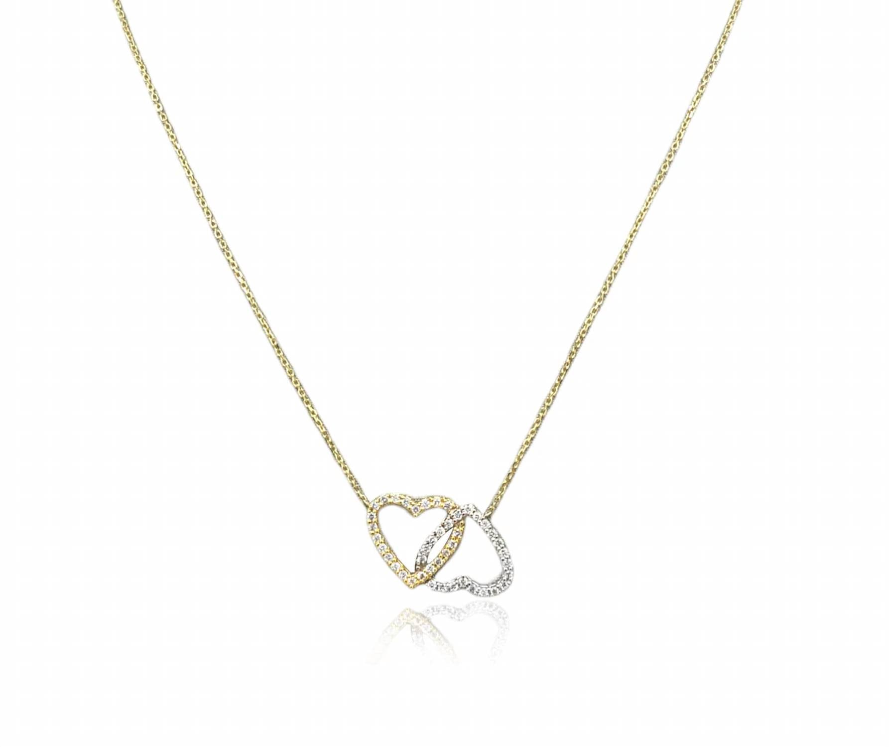 Diana M Jewels - 0.35 Cts Double Heart Diamond Pendant