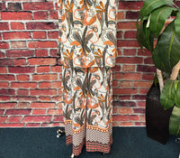 Isle Women's Sunset Paisley Halter Blouse in multi - women's blouse - detail view