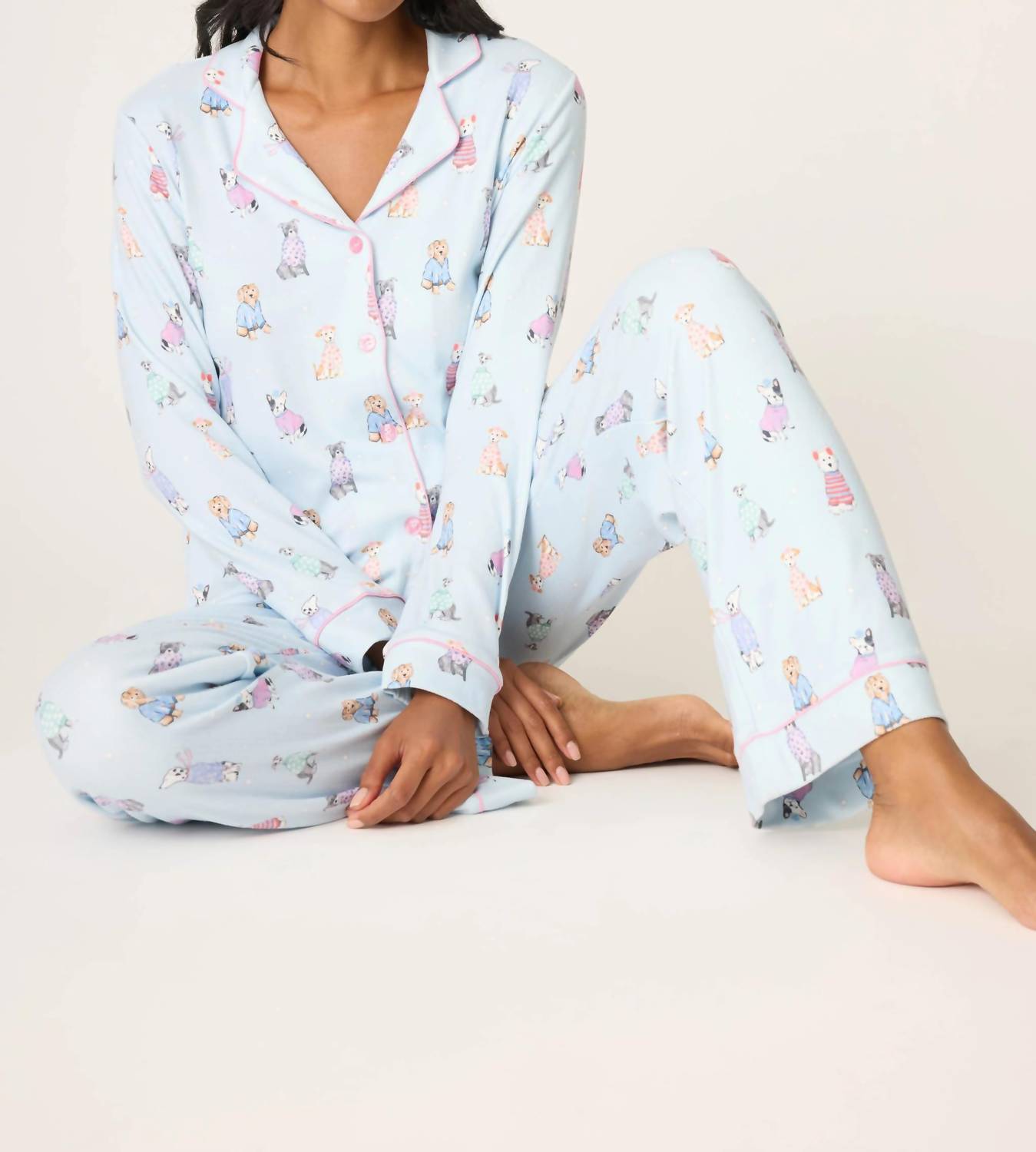 Pj Salvage - Women's Dog Gone Cold Brushed Pointelle Set