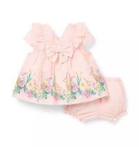 Janie And Jack - Girl's Bunny Boarder Matching Baby Set