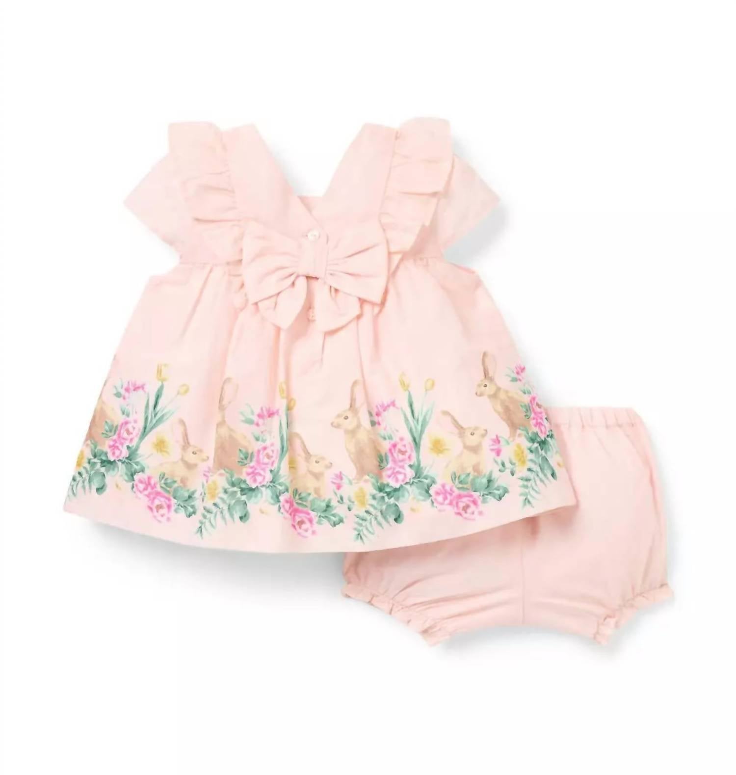 Janie And Jack - Girl's Bunny Boarder Matching Baby Set