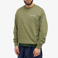 Museum of Peace & Quiet Men's Wordmark Crewneck Sweatshirt in olive - men's shirt