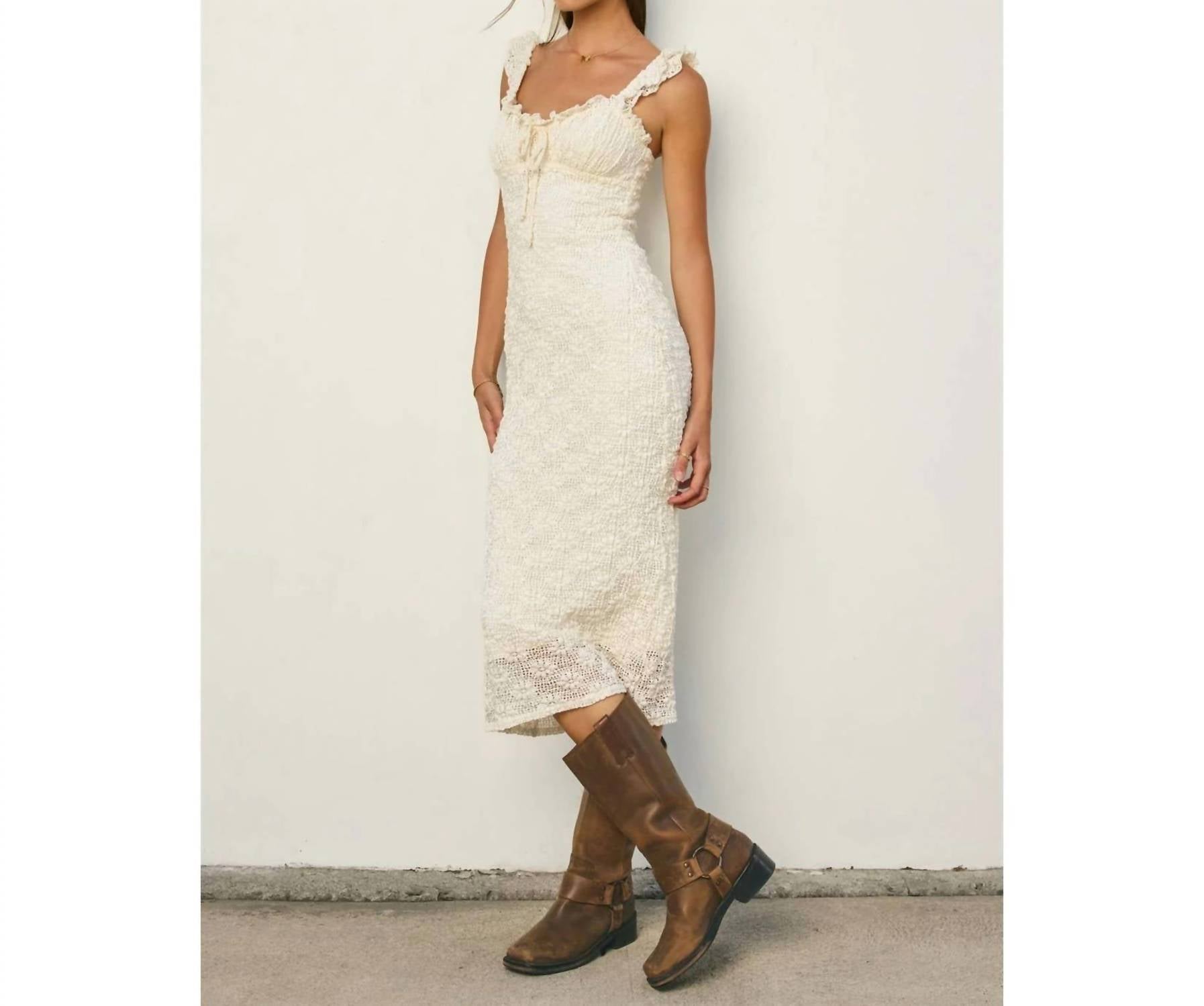 Dress Forum - Breeze & Blossom Flutter Ruffled Midi Dress