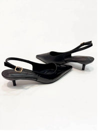 Ccocci - Women's Bell pointed toe kitten heel pumps
