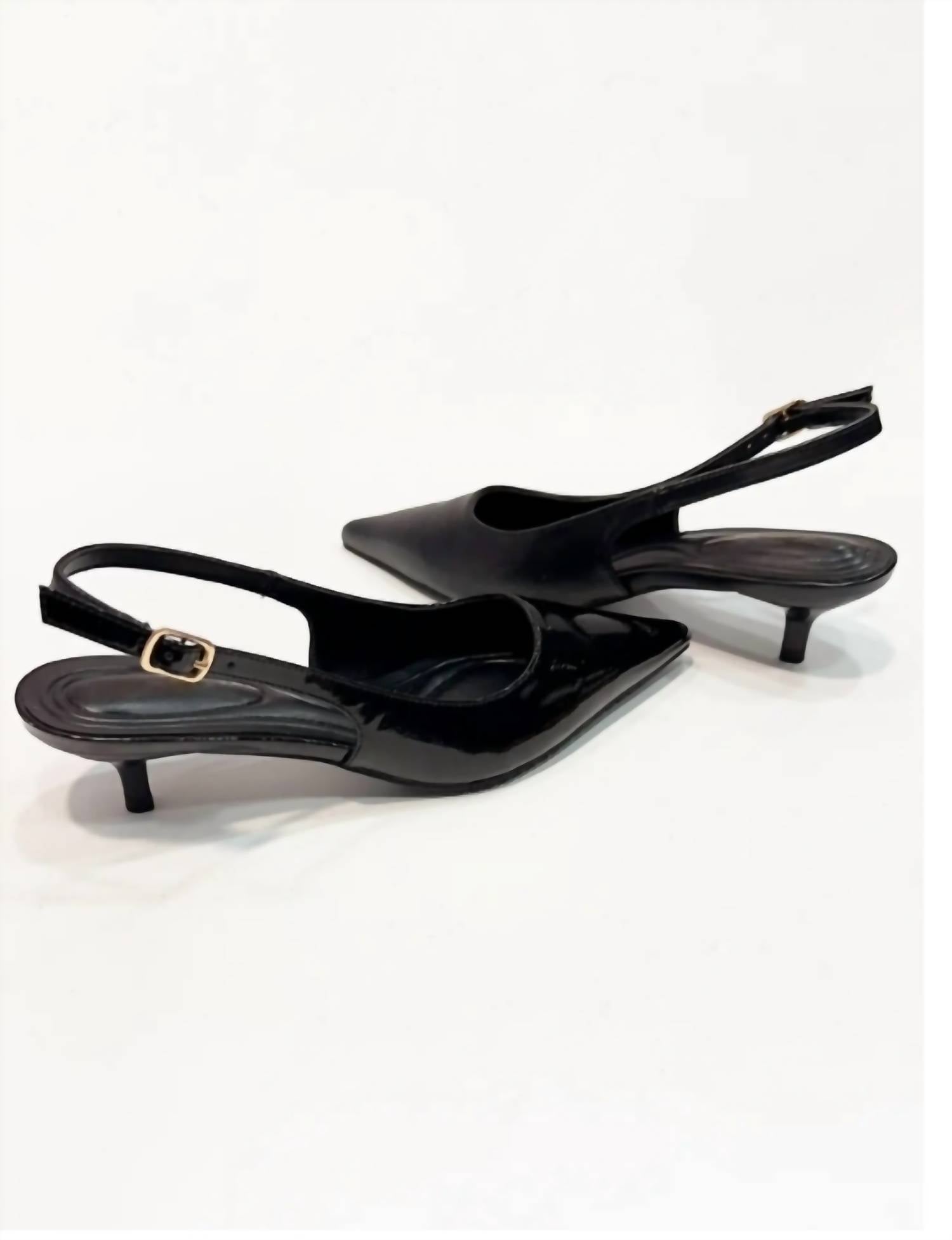 Ccocci - Women's Bell pointed toe kitten heel pumps