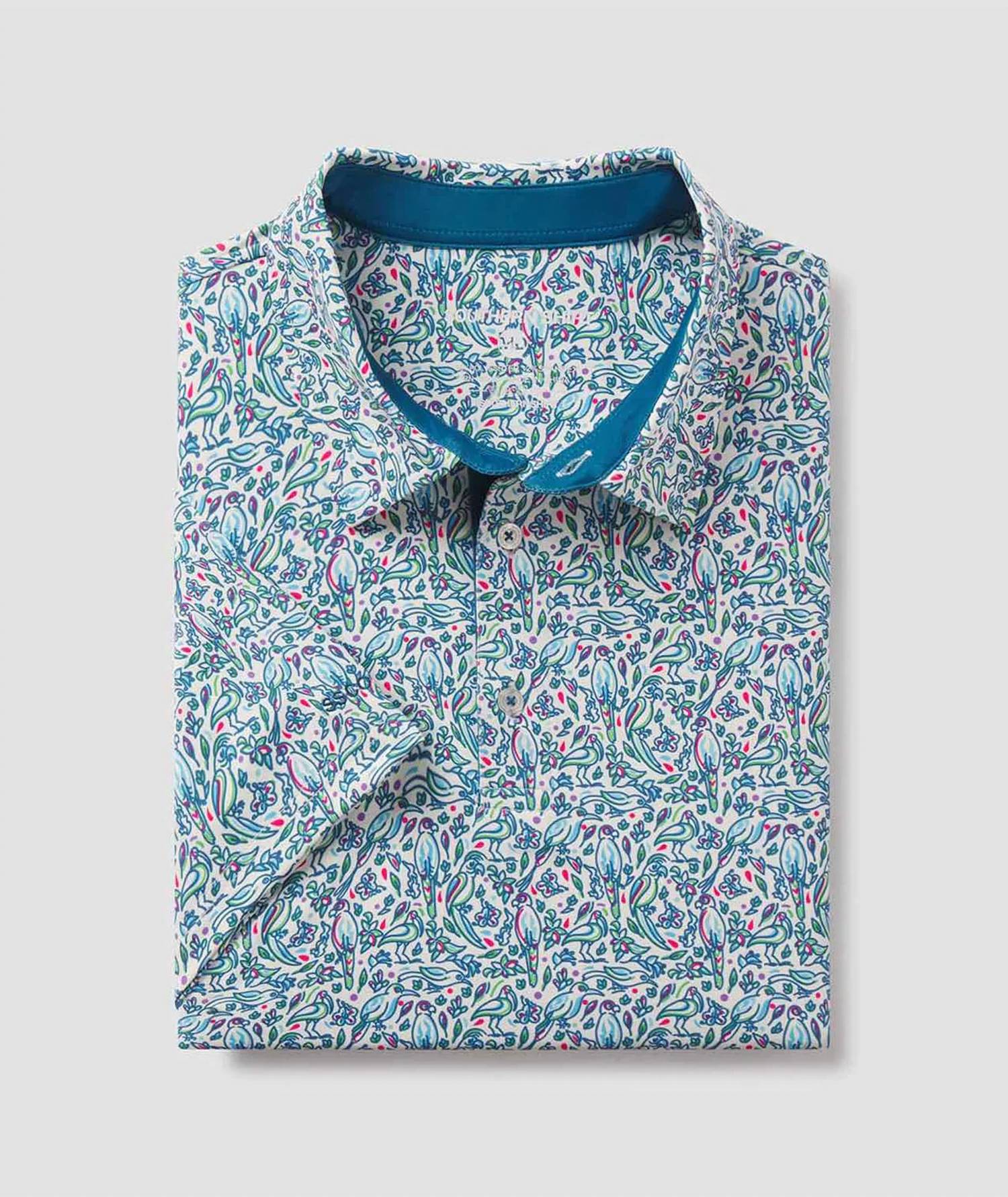 Southern Shirt Company - Men's Birds Of Paradise Printed Short-sleeve Polo