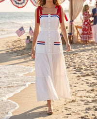 Baby Pink - 4th Of July-inspired Maxi Dress