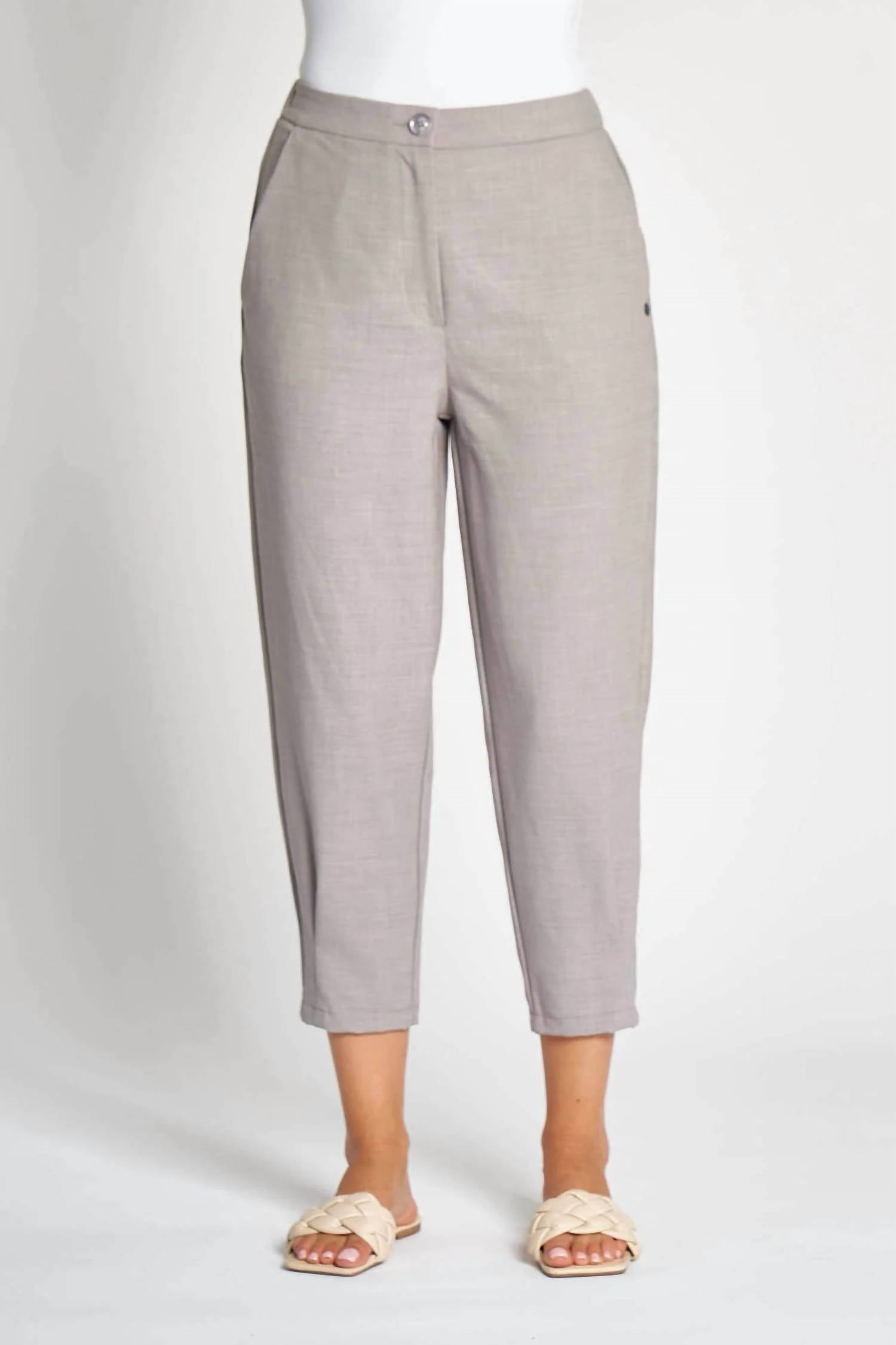 Zhrill Zhborda Ankle Length Pants in grey - women's pants