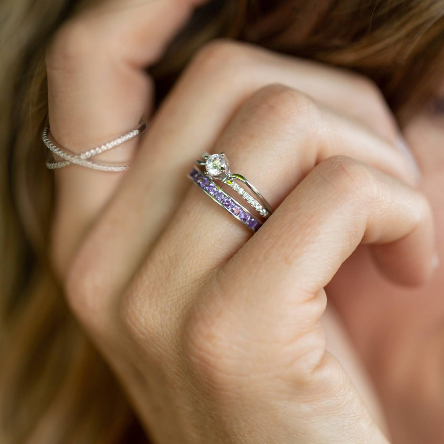 Starlette Women's Piper Ring in silver - women's jewelry - alternate view